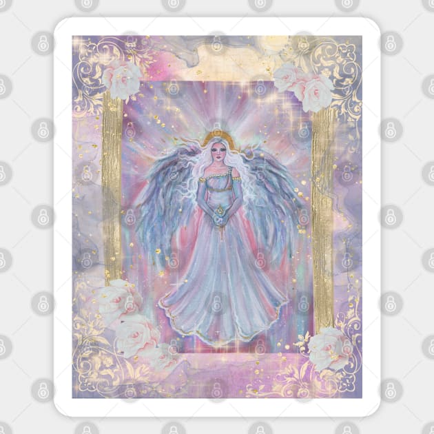 Angel art with digital elements by Renee Lavoie Sticker by ReneeLLavoie